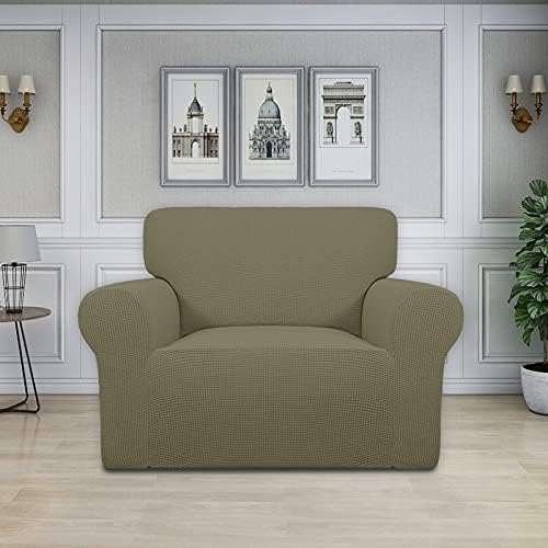 Easy-Going Stretch Oversized Chair Slipcover with Arm Washable Khaki - Image 2