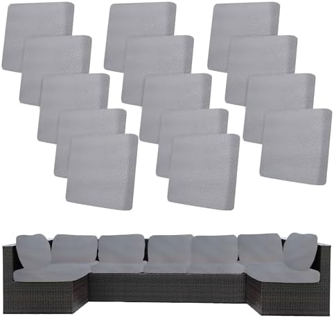 14 Pcs Outdoor Cushion Covers, Patio Sofa Cushion Covers Replacement by BIETYONE