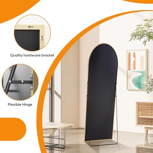 16"x59" Arched Mirror Full Length, Upgraded Body Wall Mirrors - Image 4