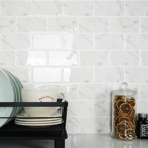 STICKGOO 10-Sheet Subway Tile Peel and Stick Backsplash, Self Adhesive Vinyl Wall Tiles, Stick on Backsplash for Kitchen and Bathroom(Thicker Design) - Image 4