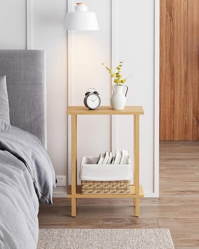 TUTOTAK Narrow Side Table, 2-Tier Small End Table for Couch - Image 4