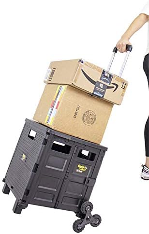 dbest Products Quik Cart Elite Stair Climber Rolling Crate - Black - Image 3