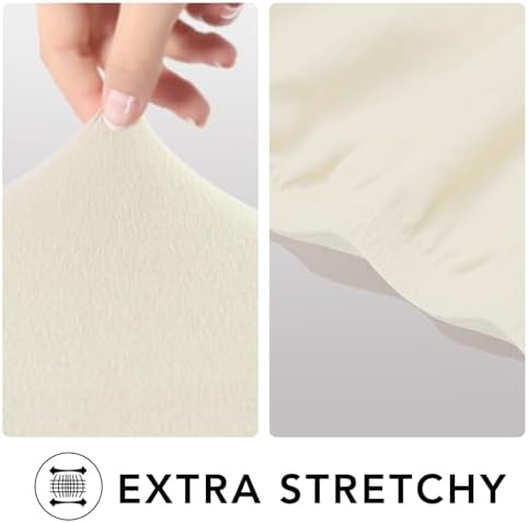 PureFit Stretch Oversized Loveseat Covers Couch Covers for Sofa Ivory - Image 3