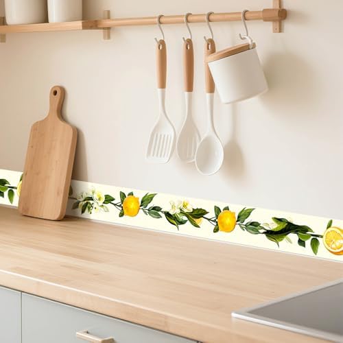 IVN Wallpaper Border Peel and Stick Wall Lemon Blossom 4x196 Inch - Image 2