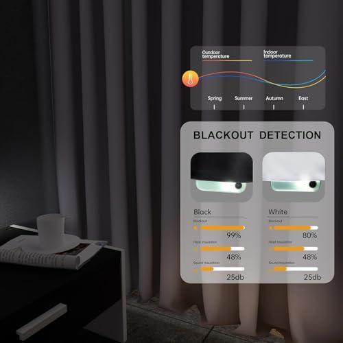 Room Divider Curtains Flexible Ceiling Tracks set Curtain track Ceiling Mount Blackout Curtain for Living Room Bedroom Ceiling Curtain Rod Privacy Dividers Panels W100 x H120 Grey Drape & Black rail - Image 4