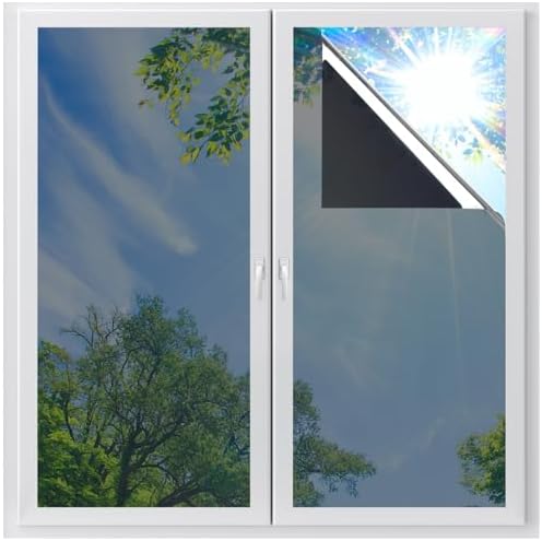 LUTE One Way Window Tint for Home, Black, 35.4" x 157.4" by LUTE