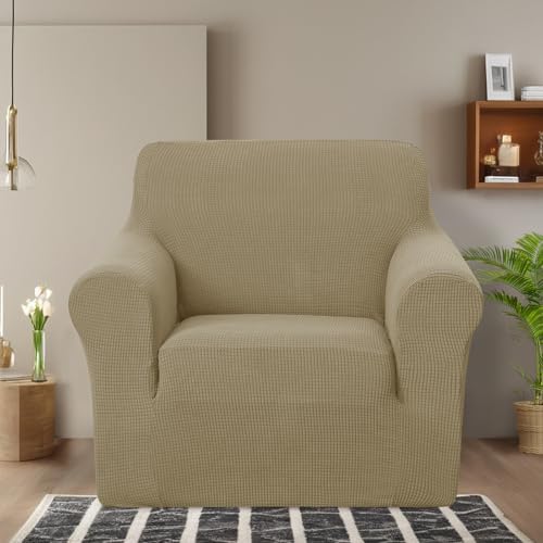 U-NICE HOME Stretch Recliner Chair Cover Armchair Slipcover, Sand - Image 2