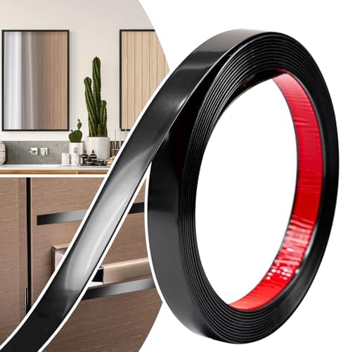 0.79in x 20Ft Peel and Stick Wall Molding Trim Matte Black by JSIWOTH
