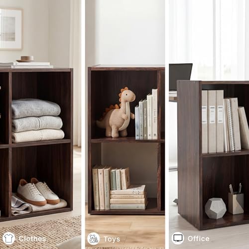 Signature Design by Ashley Glosmount 4 Cube Storage Organizer, Compact Freestanding, Cherry/Light Brown, 24''W x 12''D x 24''H, Engineered Wood (MDF/particleboard/plywood) and Decorative Laminate - Image 6