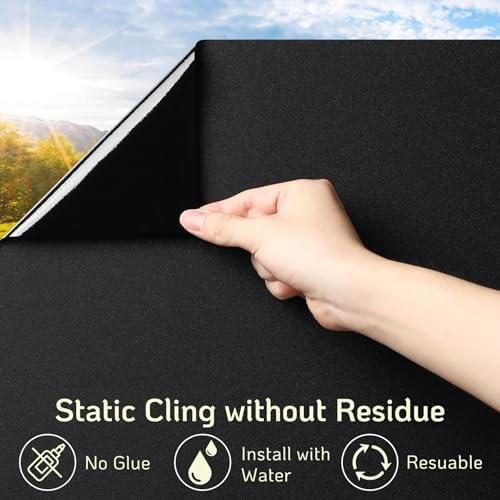 LUTE Blackout Window Film, Window Tint for Home Privacy, 23.6" x 78.7" - Image 6