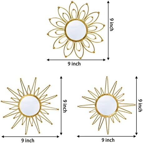 Mirror Wall Decor Gold Sunburst Mirrors Home Decoration Wall Art - Image 2