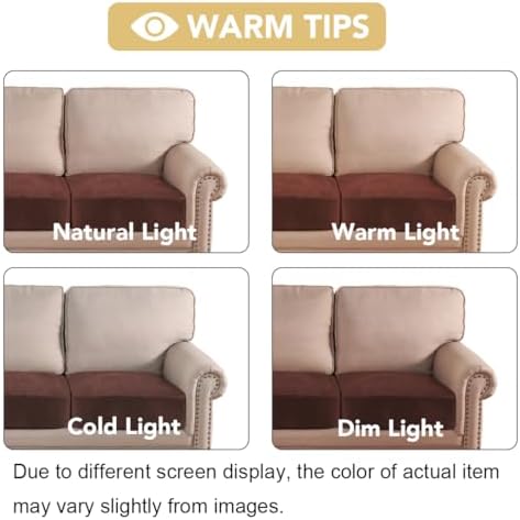 H.VERSAILTEX Velvet Stretch Couch Cushion Cover Plush Cushion Slipcover for Chair Loveseat Sofa Cushion Furniture Protector Seat Cushion Sofa Cover (2 Piece Medium Sofa Cushion Covers, Burnt Brick) - Image 6