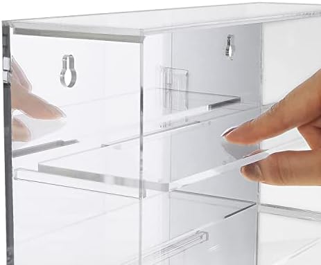 Ikee Design Mirror Back Acrylic Wall-Mountable Display Case with 4 Shelves - Image 6
