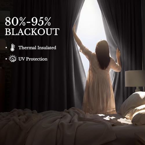 RYB HOME Extra Wide Room Divider Curtain with Flexible Silent Track - Image 4