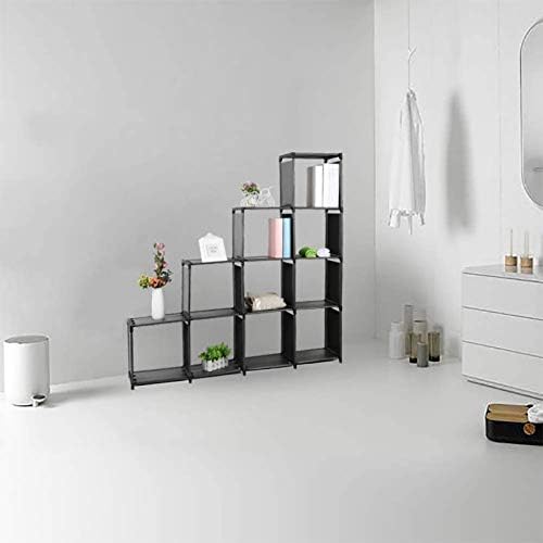 10-Cube Storage Organizer Rack, Staircase Organizer Modular Bookcase - Image 7