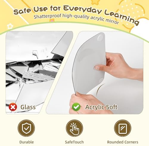 Acrylic Funny Mirror Set 9 Pack - Distortion Mirror for Party Games Photo Booth Props, Unbreakable Magic Mirror for Home Decor Event Space - Rounded Corners - Image 4