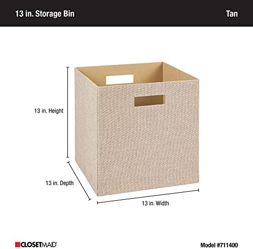 ClosetMaid 7114 Decorative Fabric Storage Bin, Tan - Image 6