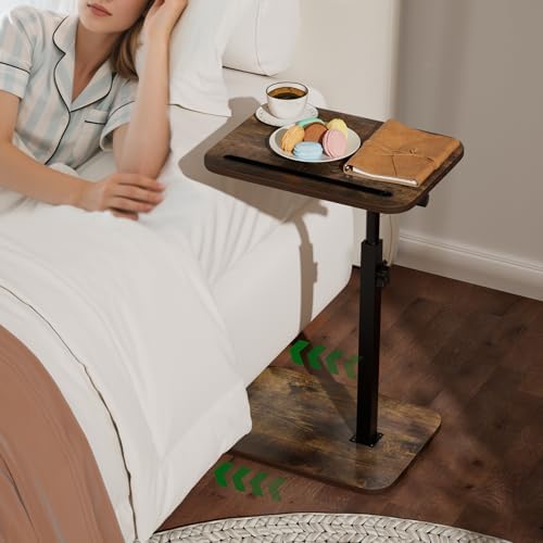360° Swivel Sofa Side Table for Couch, Set of 2 - Image 4