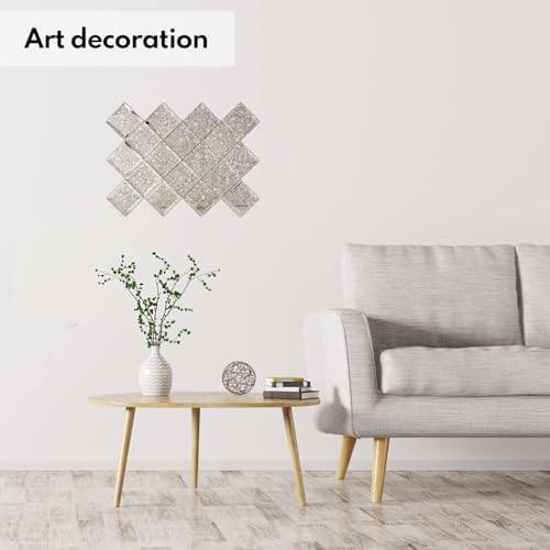 Lovdeco Peel and Stick 3 Inch Antique Mirror Backsplash, Square Tile for Kitchen Bathroom (32 Sheets, 2 SQ.FT.) - Image 5