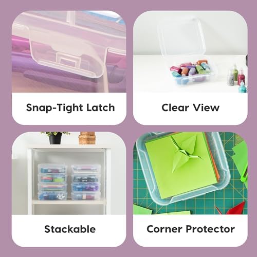 IRIS USA Scrapbook Case |Made in USA| Fits 6"x6" - Thick (8-Pack) - Clear - Image 3