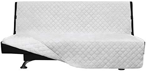 Easy-Going Reversible Couch Cover, Large Futon Sofa, White/White by Easy-Going