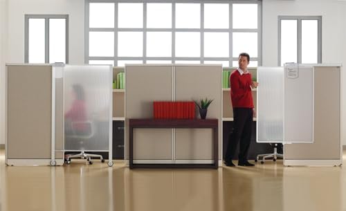 Quartet Workstation Privacy Screen, 36" x 48", For Cubicle or Office, Adjustable Height, Sliding, Sturdy Aluminum Frame, Includes Attachable Whiteboard (WPS1000) - Image 2