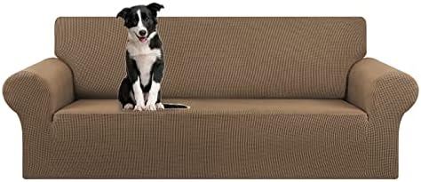 KEKUOU Stretch Oversized Couch Covers for Sofa Slipcover,Camel by KEKUOU