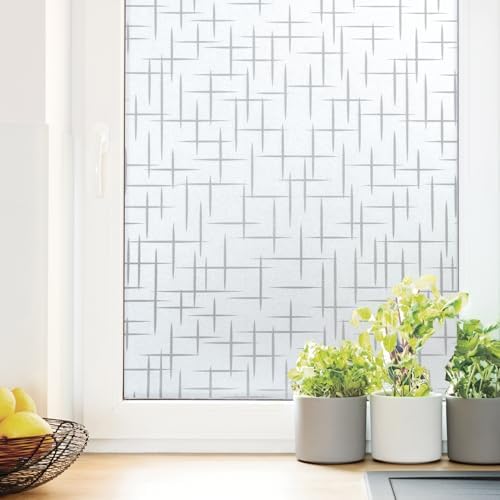 Retro Frost Light Effects Window Privacy Film by Artscape - Decorative Frosted Glass Design, Static Cling, Blocks Views, Not Light, UV Protection, Durable in Heat, Cold, and Humidity - 17.72 x 72 Inch by Unknown