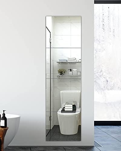 quegau Full Length Wall Mirror Tiles, Made of Shatterproof Plexiglass Acrylic (XL-Large 16"x 16"x 4 Pcs); Non Glass Safety Mirror Great for Baby Kids Playroom, Bedroom, Door, Home Gym - Image 5