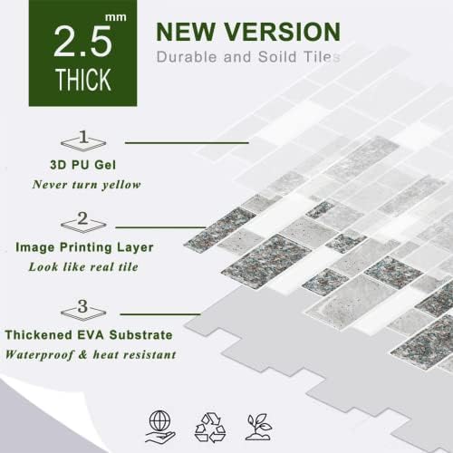 STICKGOO Peel and Stick Wall Tile Self-Adhesive Backsplash Thicker Design - Image 7