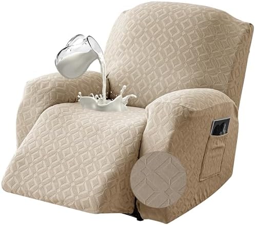 Genina Waterproof Recliner Chair Cover,1 Seat Couch Cover,Khaki by Genina