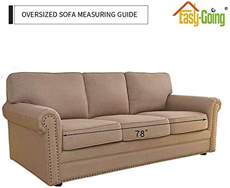 Easy-Going Reversible Couch Cover, Oversized 3 Cushion, X-Large, Gray/Gray - Image 7