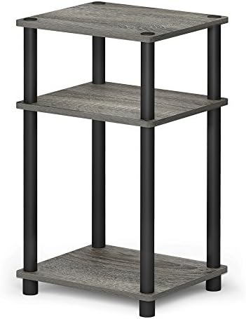 Furinno JUST Toolless 3-Tier Side Table, Open Shelf End Table, French Oak - Image 6