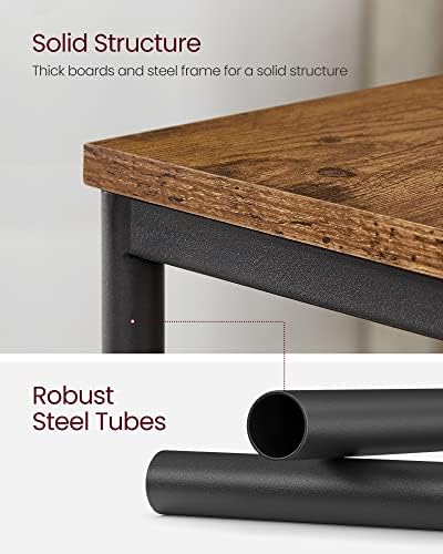 VASAGLE Side Table, Small End Table, Tall Nightstand, Steel Frame - Image 5