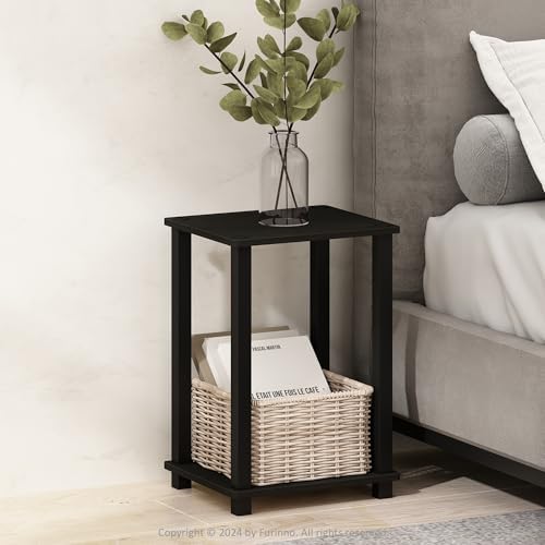 Furinno Simplistic Toolless 2-Tier Compact Night Stand, Espresso by Furinno-FitsYourSpaceFitsYourBudget