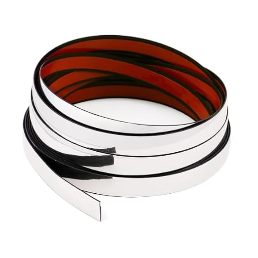 Metallic Silver Molding Trim Flexible PVC Decorative Mirror Border Tape Self Adhesive Vibrant Mirror Like Shiny Decorative Trim for Table, Wall, Mirror, Door, Wardrobe (1/4 in X 16.4 FT, Silver) by SICCOMA