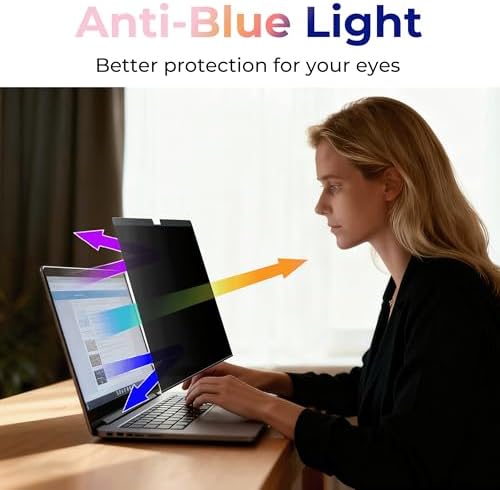 Panclincy Magnetic Privacy Screen Protector Compatible with Macbook Pro 13 Inch (2016-2022, M1, M2) / Macbook Air 13 in (2018-2021, M1), Removable Matte Anti Blue Light & Glare Protector Private Security Filter for 13inch Mac Laptop Shield - Image 3