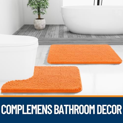 OLANLY Bathroom Runner Rugs 45x27, Extra Soft Absorbent Chenille Bath Rugs - Image 7