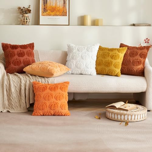 MIULEE Fall Pillow Covers Pumpkin Fall Decor 24x24 Pure White - Image 4