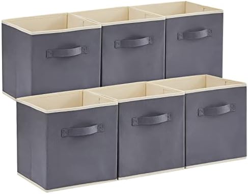 Lifewit Storage Cubes, 13 Inch Organizer Bins, 36L Gray, 6 Packs by Lifewit