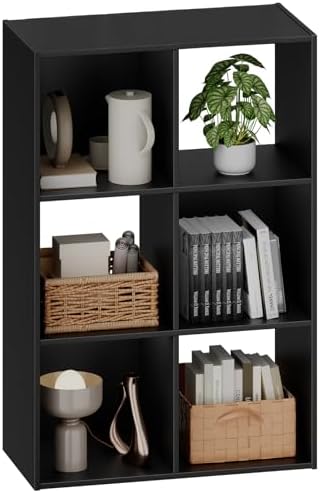 Sweetcrispy 6 Cube Storage Organizer, Stackable Modular Bookcase Shelf by Sweetcrispy
