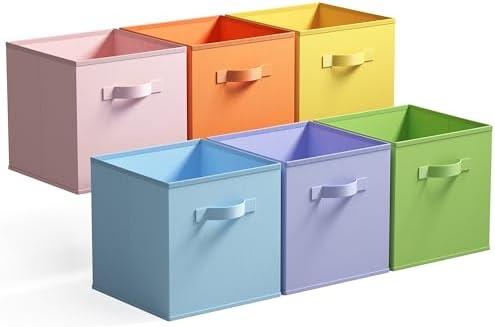 GRANNY SAYS 11x11 Storage Cube Organizers, Pastel Color, 6-Pack by GRANNYSAYS