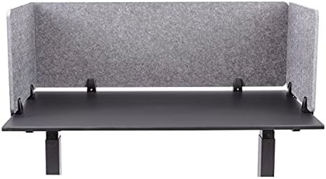 ReFocus™ Raw Clamp-On Acoustic Desk Divider – Reduce Noise and Visual Distractions with This Lightweight Desk Mounted Privacy Panel (Castle Gray, 47.25" x 16", 23.6" x 16", & 23.6" x 16") by SStandUpDeskStore