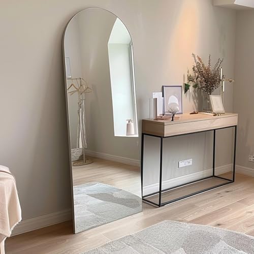 70''x26'' Full Length Mirror, Large Arched Floor Mirror with Stand, Oversized Wall Mirror, Full Body Mirrors Standing Leaning for Living Room, Bedroom (White) - Image 3