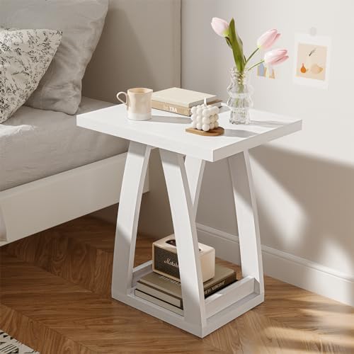 FROMJBEST End Tables Living Room, Side Table, White End Table Set of 2 - Image 4