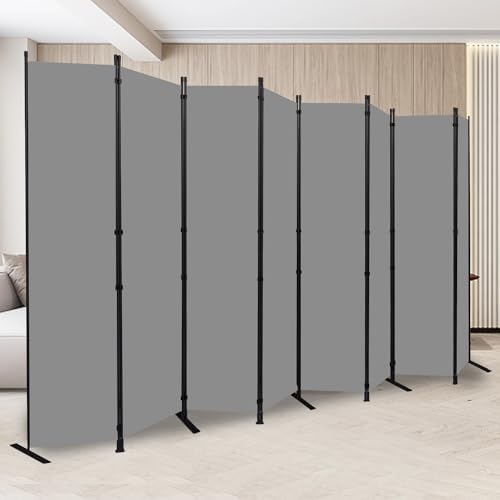 8 Panel Folding Privacy Screen, 14.67ft Wide Partition Room Dividers Panel by HOMSCREENER