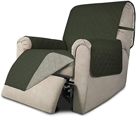 Easy-Going Reversible Couch Cover, Recliner 22 in, Army Green/Beige by Easy-Going
