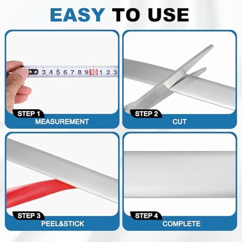 uxcell Silver Peel and Stick Molding Trim, 0.4 Inch x 39.4 ft Self-Adhesive Mirror Tape, Flexible PVC Border Strip for Wall Decoration Tile Edge Ceiling Floor Frame Furniture Decoration - Image 5