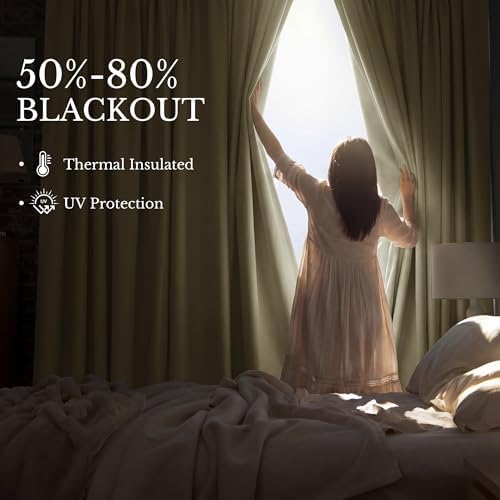 RYB HOME Extra Wide Room Divider Curtain with Flexible Track for Bedroom - Image 5
