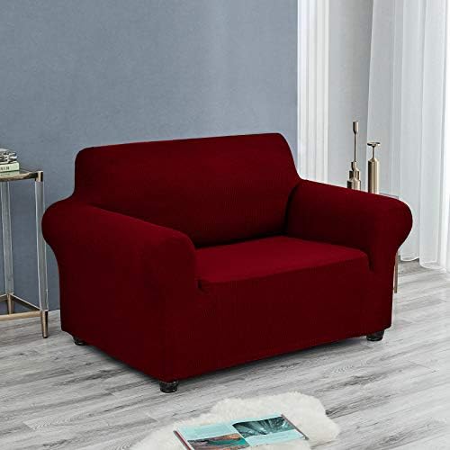 Joccun Christmas Stretch Chair Couch Cover,1-Piece Sofa Slipcover Spandex Jacquard Fabric Sofa Covers with Elastic Bottom,Washable Furniture Protector for Dogs,Cats,Kids(Armchair,Red Dahlia) - Image 4